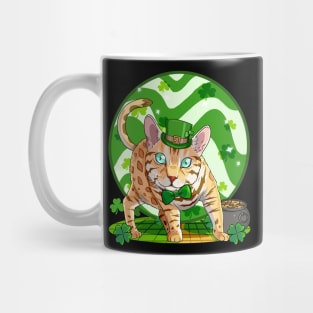 Bengal Cat St. Patricks Day Leprechaun Mug